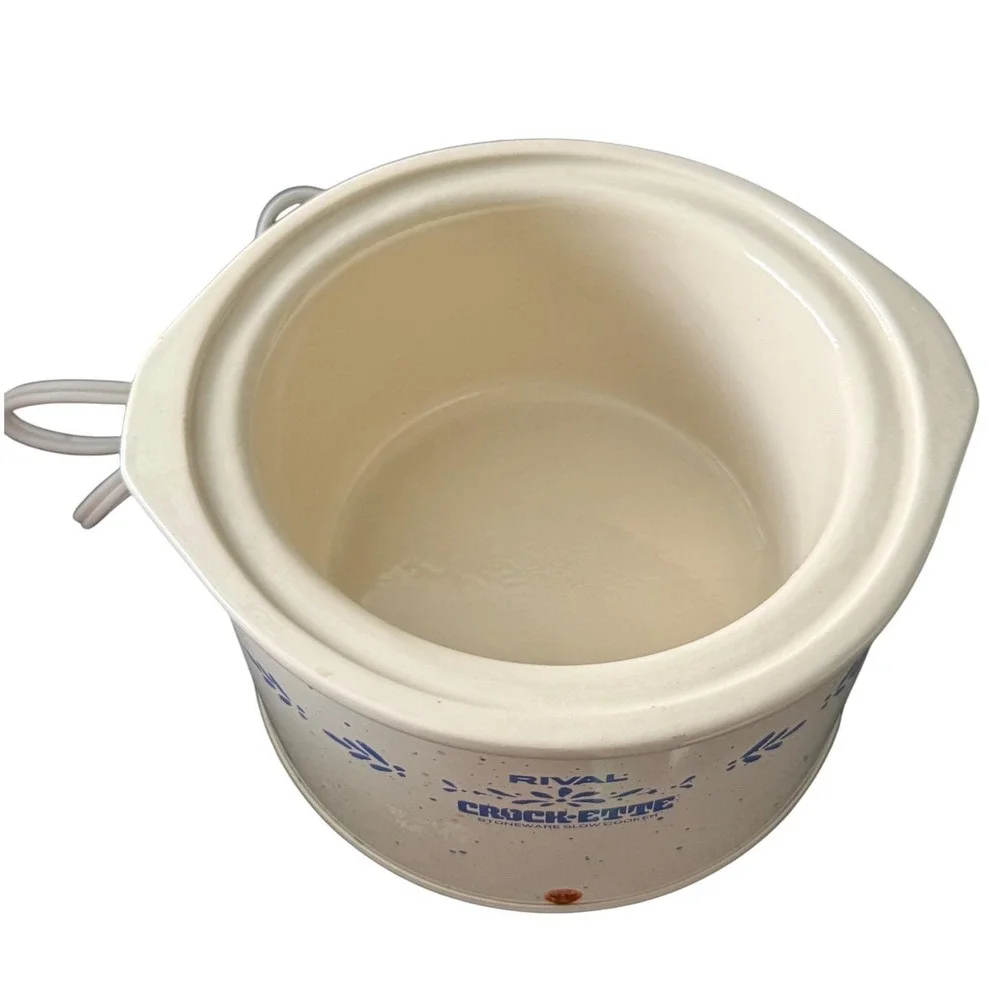 Rival Crockette Slow Cooker Cornflower Blue Crock Pot‎ BBQ Potluck Cook Vintage
